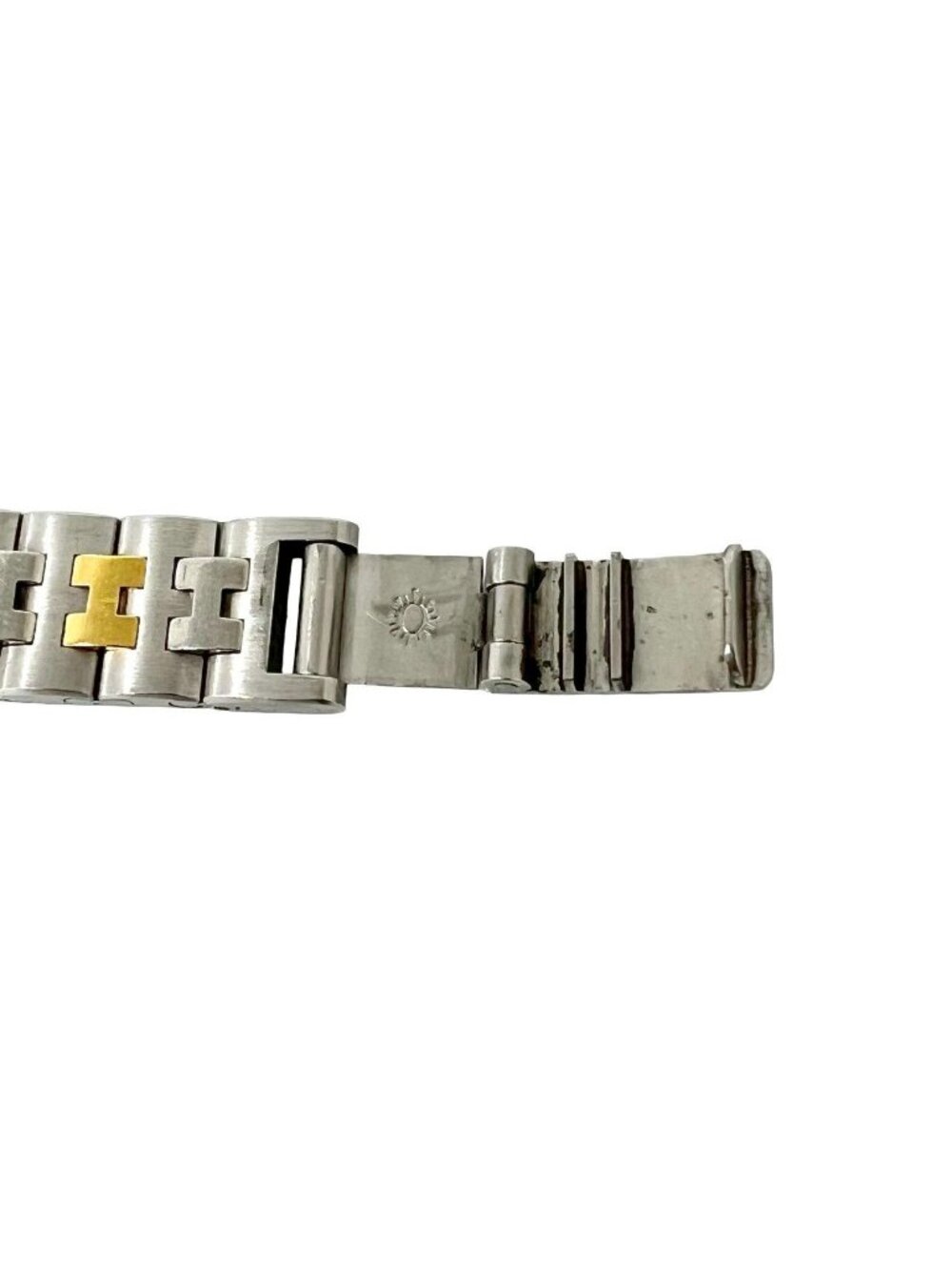 Hermes Vintage Clipper Stainless Steel Quartz Watch Silver Gold - Picture 4 of 10